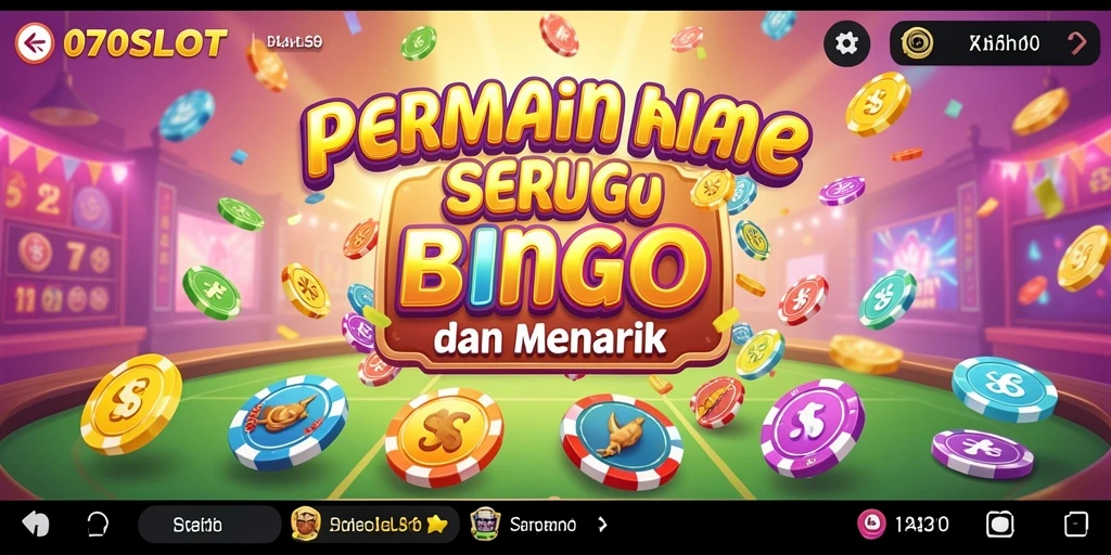 Tampilan gameplay Bingo yang menarik dan penuh warna di 070SLOT.