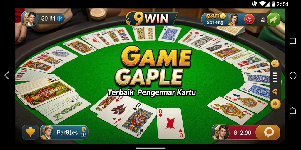 Screenshot gameplay 9WIN menampilkan serunya bermain Gaple.