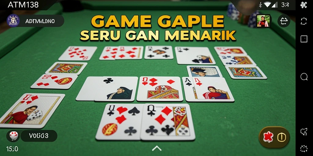 Screenshot utama menunjukkan gameplay seru dan interaksi antar pemain Gaple.
