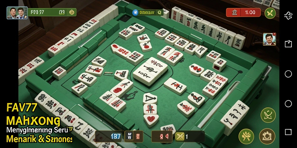 Tampilan gameplay seru dari FAV77 yang menampilkan serunya Mahjong.