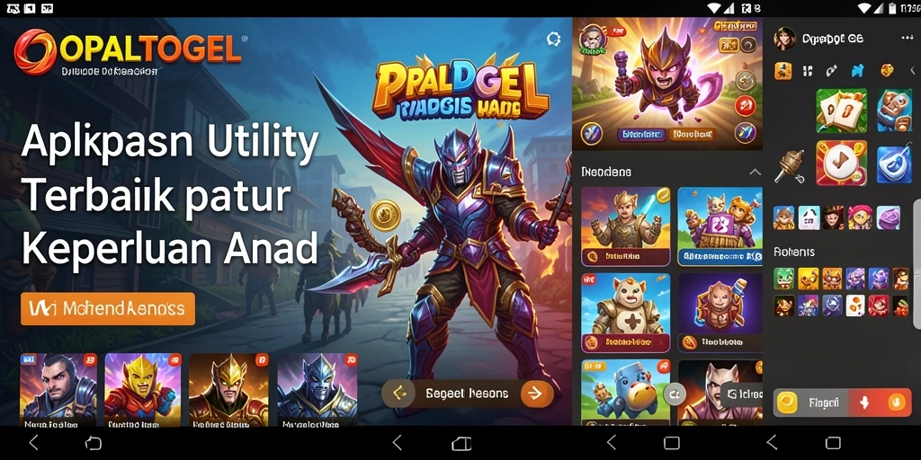 Tampilan utama OPALTOGEL dengan berbagai fitur Utility.