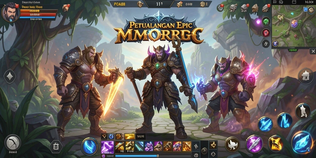 Tangkapan layar menampilkan aksi seru dalam gameplay MMORPG.