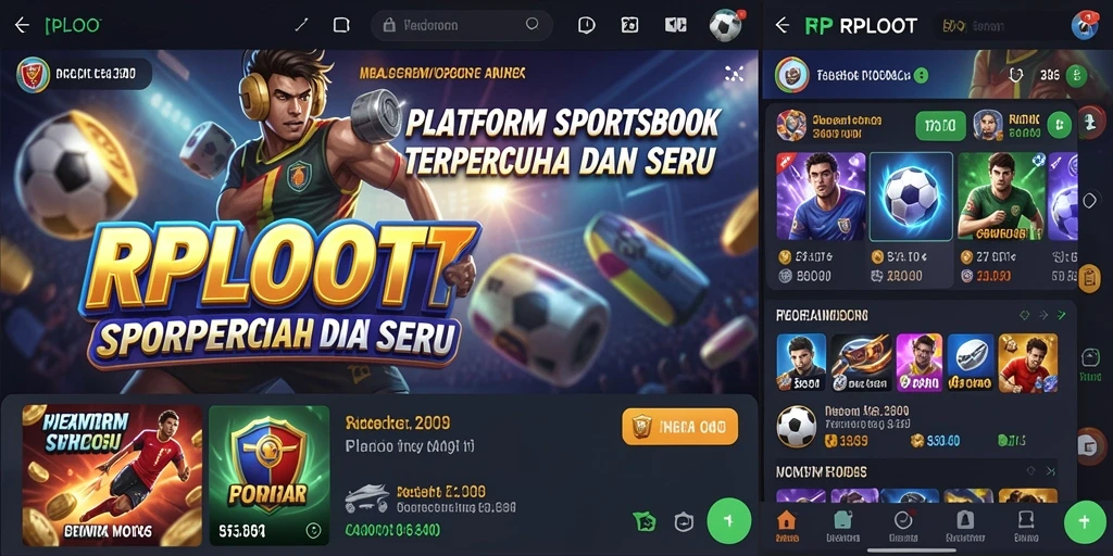 Tampilan antarmuka RPLOOT saat melakukan taruhan olahraga.
