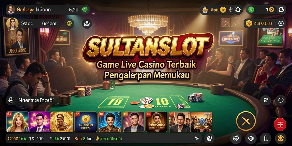 Tampilan intuitif gameplay SULTANSLOT dalam suasana Live Casino.