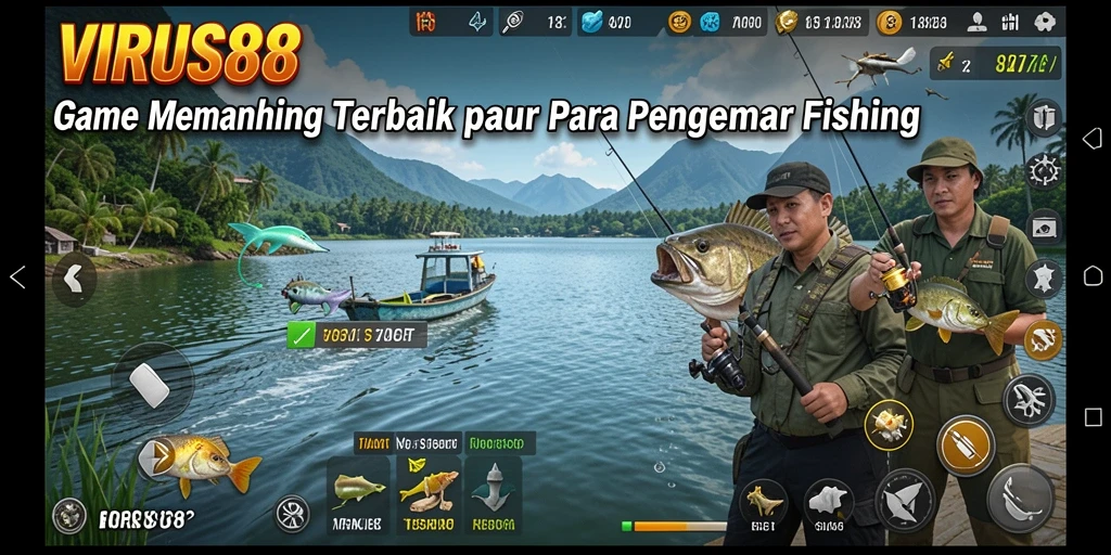 Tangkapan yang menarik dalam gameplay Fishing VIRUS88.