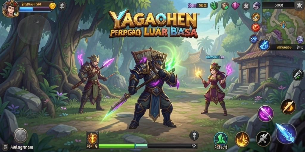 Tangkapan layar menampilkan pertempuran karakter dalam YAGAOHEN yang seru dan mendebarkan.